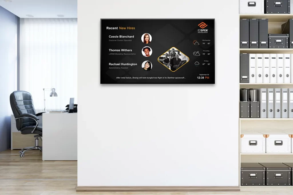Digital signage for corporate office